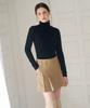 Deuloupisumeon Pintuck Turtleneck Long Sleeve Top [Ivory]