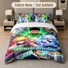 Hunter × Hunter 3Pcs Bedding Set, Personalized Custom Name Text, 1 Duvet Cover & 2 Pillowcases For Bedroom