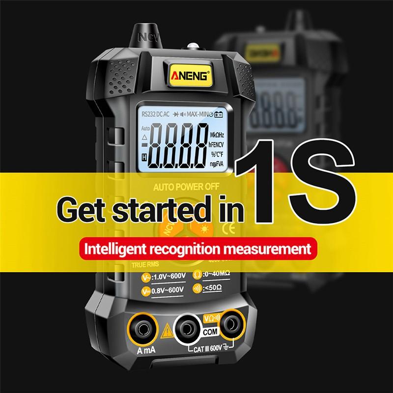 M167 Digital Mini Multimeter Tester Auto Multimetro True Rms Tranistor Meter With NCV Data Hold 4000counts NCV Flashlight