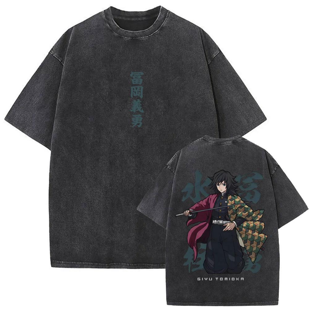 Anime Demon Slayer Tsugikuni Yoriichi Graphic T Shirt Men Women Clothing Casual Oversized T-shirts Harajuku Trendy Streetwear