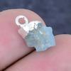 Aquamarine Rough Gemstone 925 Sterling Silver Jewelry Pendant 0.59" S1K26
