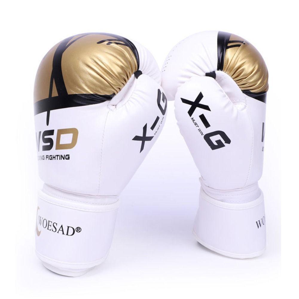 New PU Leather Boxing Golves Breathable Adjustable Training Gloves Thick Full Coverage Kick Boxing Gloves