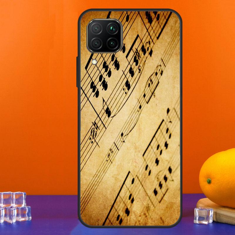 Piano keys Vintage Music Notes For Huawei Nova 7i 8i 11i 12i 12s 9 10 SE Y91 Y90 Y60 Y70 Y72 Y61 P30 P40 Lite P60 Pro Case