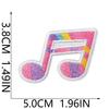 Iron-On Embroidery Patch, Music Note & Earphone Love Cloth Sticker, Decorative Applique For Clothes Schoolbag, Boys Diy Accessories
