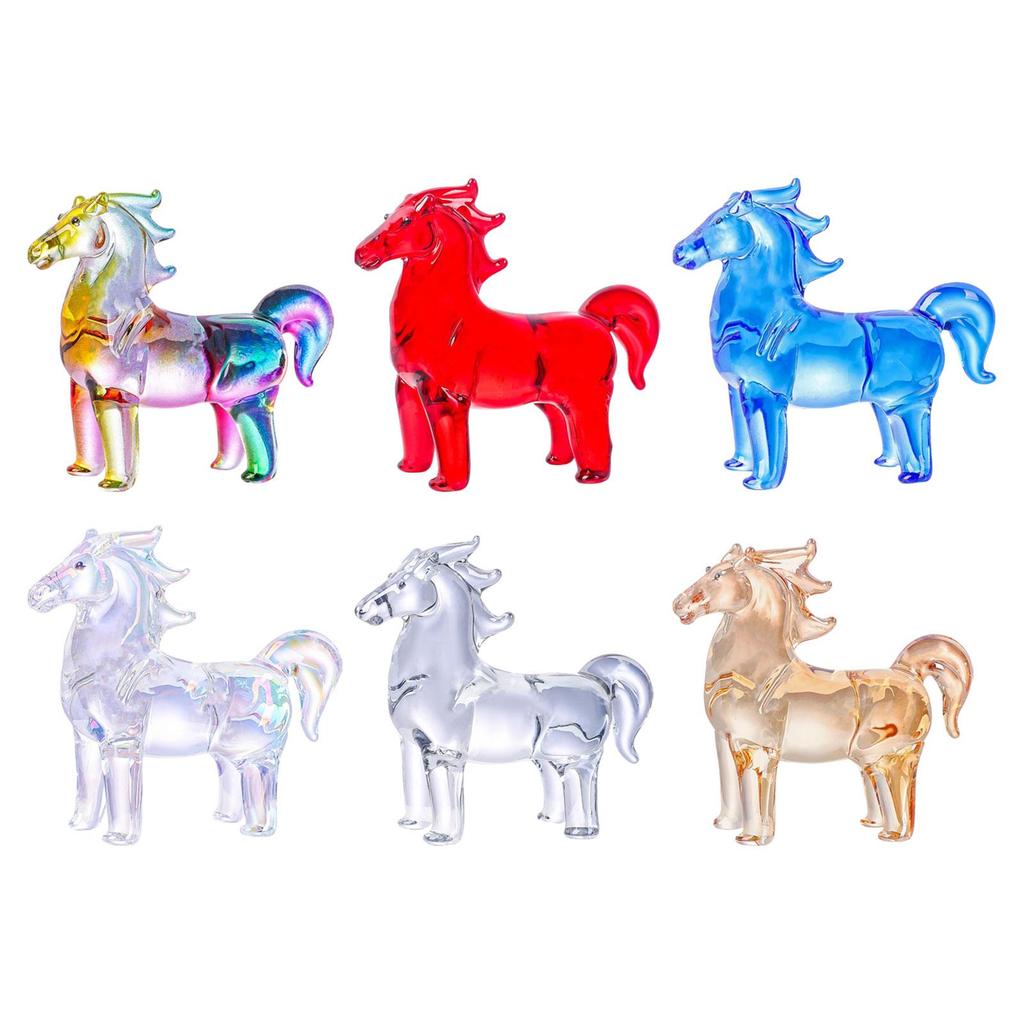 Handcrafted Crystal Horse Figure Abstract Animal Luxury Decorative Figurines for Home Decoration Accessories