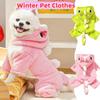 Cartoon Dinosaur Puppy Cat Clothing Thickened Dog Pullover Hoodie Winter Pet Clothes  Small Dogs