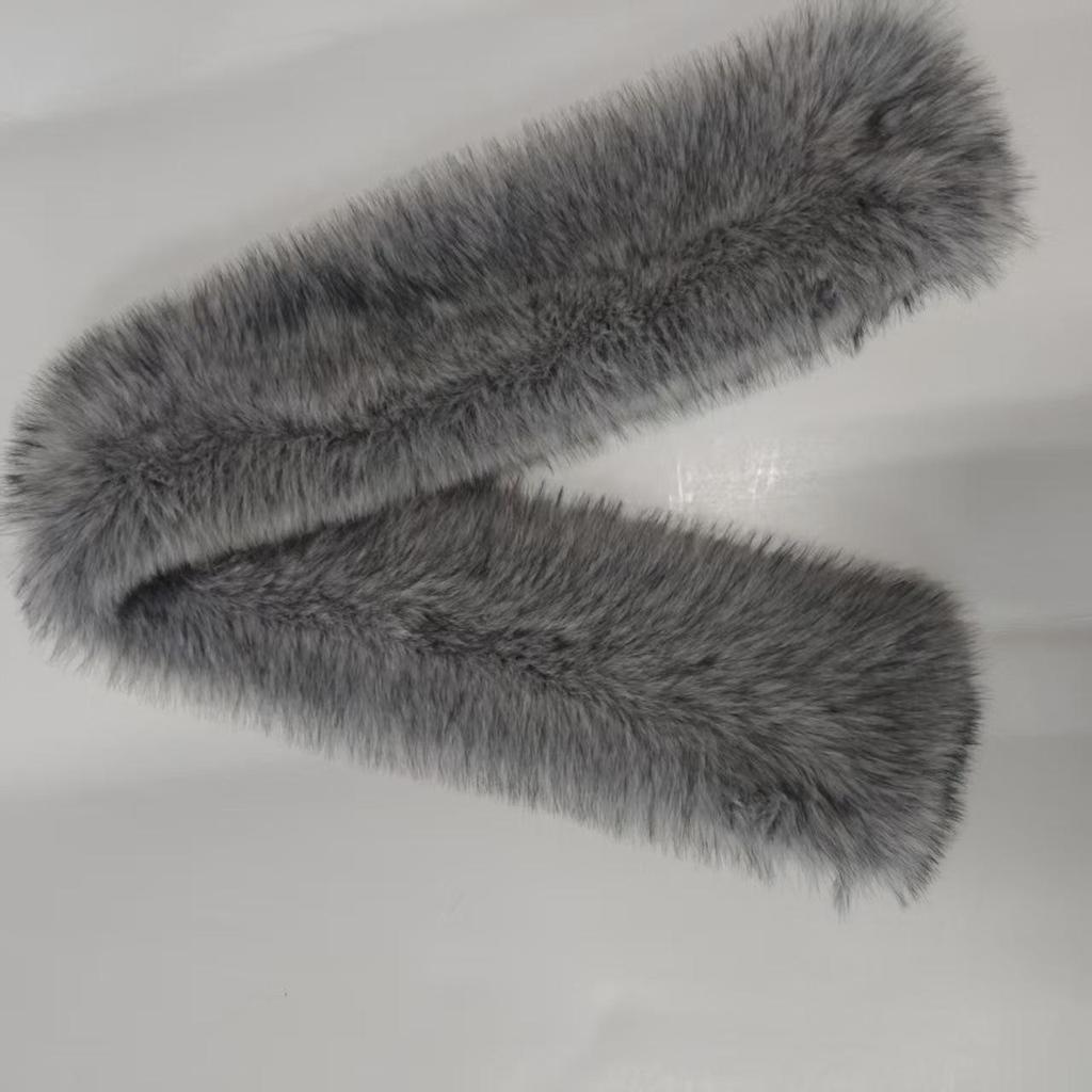 2025 Women's Double-Sided Faux Fox Fur Scarf - Thick, Warm, & Elegant for Autumn/Winter