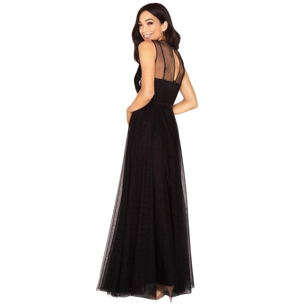 Little Mistress Damska/damska sukienka maxi z haftem cekinowym Hallie