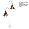 Doppelglocken Gartenstab Rustikales Windspiel Hofkunst Outdoor Eisen Windglockenstab für Rasen Hof Terrasse Gartenweg Dekor