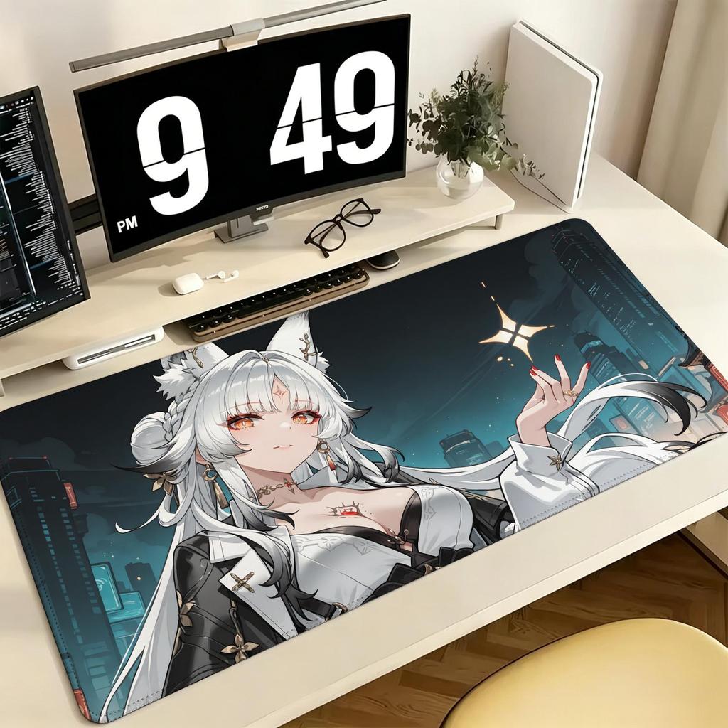 Wuthering Waves Hsin Pro ESports XXL Gaming-Mauspad Extra Groß Rutschfest Genähte Kante Tastatur Laptop Schreibtischmatte Für PC-Gamer
