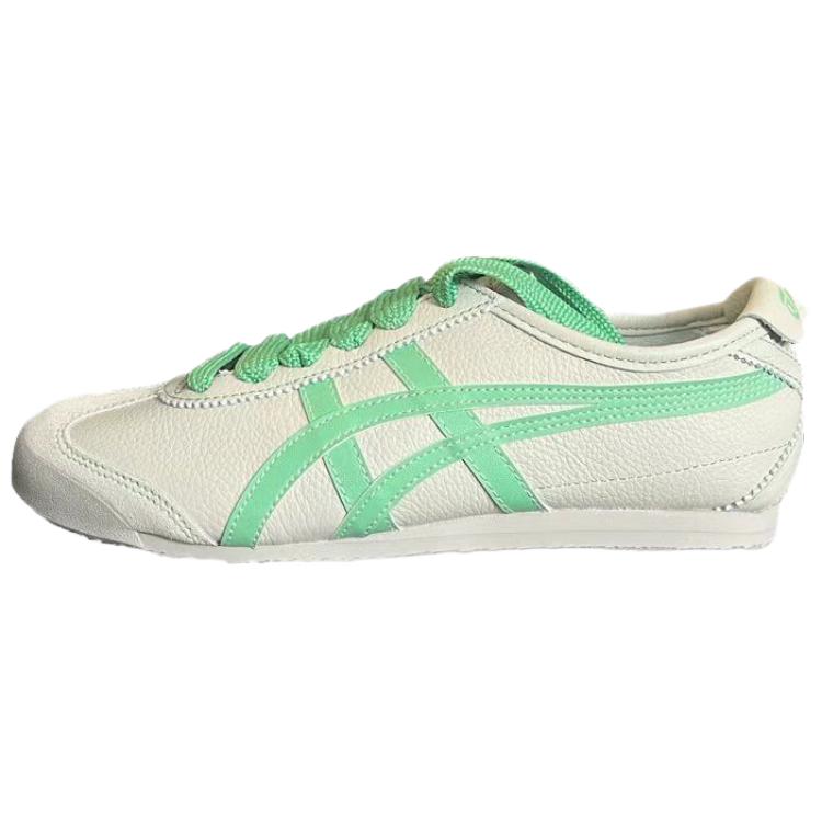Onitsuka Tiger Mexico 66 Leather Comfortable Versatile Non-Slip Wear-Resistant Breathable Low-Top Casual Shoes Unisex sneaker White Green 1183C601-020