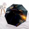 Maleficent, Raven Themed Automatic Opening and Closing Umbrella, Brightly Colored 8-rib Portable Umbrella, Suitable for Men and Women, A Perfect Gift