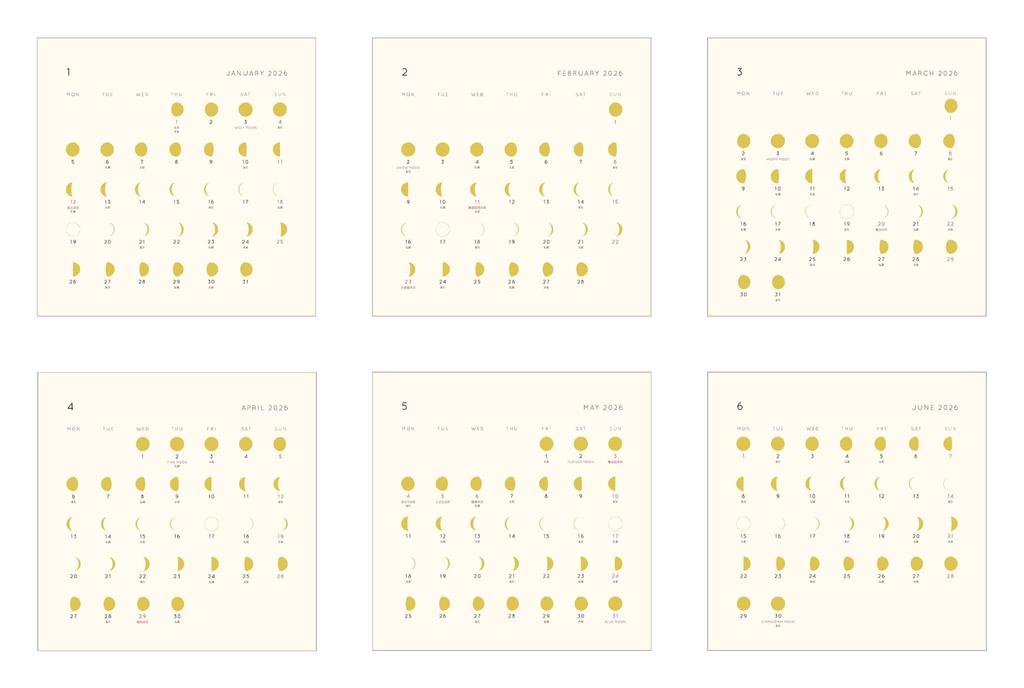 El Commune Matca 2026 Desktop Calendar, Moon Phases, CAL-157
