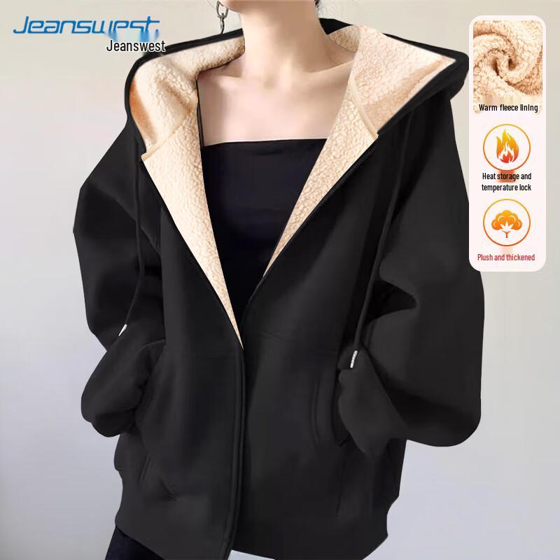

Женская куртка-худи на шерпе JEANSWEST L
