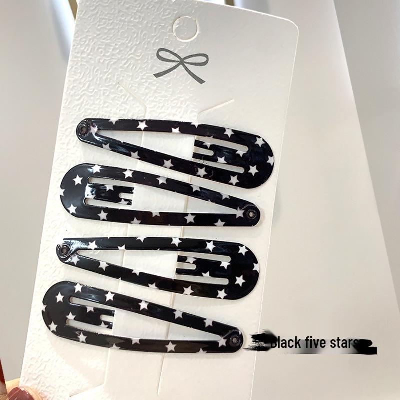 6cm Polka Dot & Leopard Print Water Drop Hair Clips - BB Hair Accessories