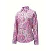 Elegant Women's Long Sleeve Paisley Shirt