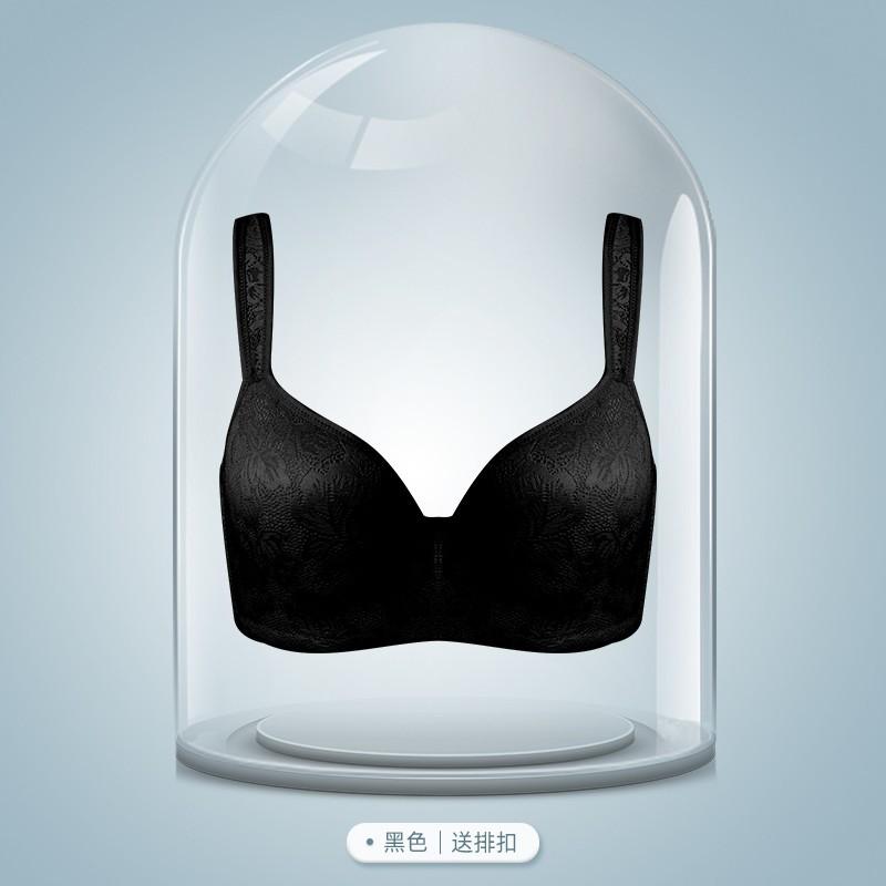 Large size underwear, women's fat mm, large breasts, small and seamless gathering, anti-sagging adjustment bra, close secondary breasts