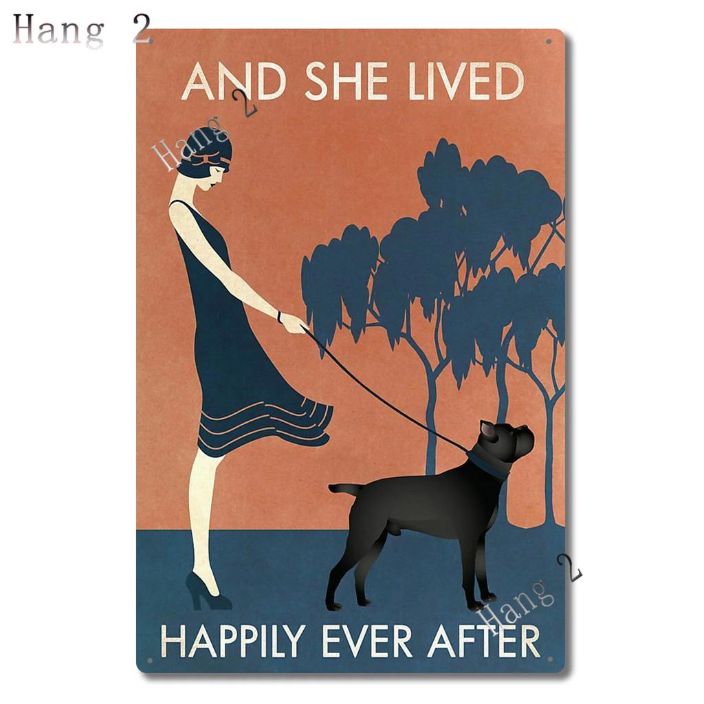 Amantes de Cães Cane Corso Pôster Personalizado do Ano Cão Cane Corso Companhia de Café Decoração de Casa Sinal de Metal para Banheiro Placa de Arte para Casa 8x12 Polegadas