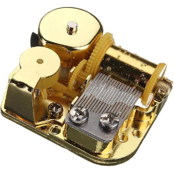 18 Note Musical Mechanism Movement for DIY Music Box, Ode To Joy, Golden Clockwork Music Movement
