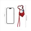 Creative Leather Love Knot Alloy Lanyard Car Decorative Lanyard Small Fresh Bag Pendant Versatile Small Gift Bag Charm