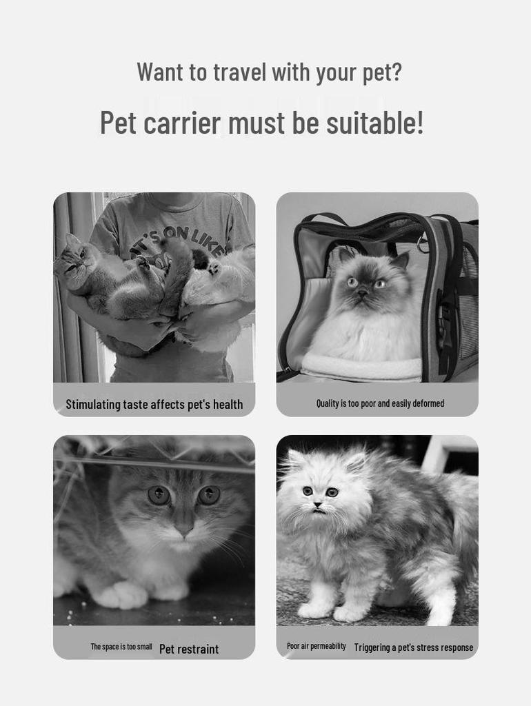 Portable Large Capacity Breathable Pet Backpack - Cat & Dog Space Capsule Bag for Outings