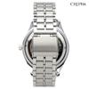 Klefer Serdica Analog Watch, White Dial, Metal Strap, Japanese Movement, SD-AM326-WTS, Men's, Silver
