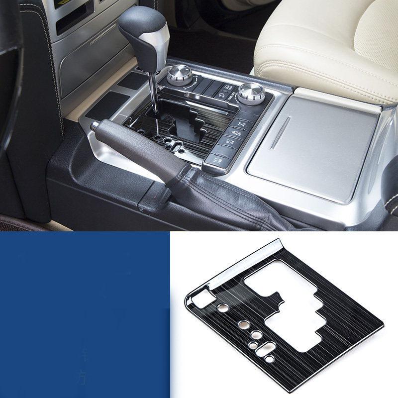 New 304 Stainless Steel Center Console Cover Trim Gear Shift Panel For LC200 2016 2017 2018 Land Cruiser