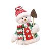 Soft Fabric Christmas Snowman Santa Deer Standing Figurine Plush Doll Decoration For Desktop Shelf Mantels Ornament