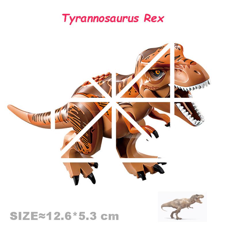 Velociraptor Triceratops Jurassic Dinosaurier Welt Indominus T-Rex Modell Zusammenbauen Pädagogische Bausteine Spielzeug für Kinder Geschenke