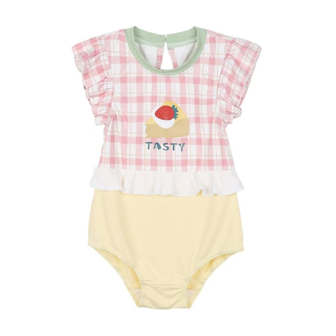 

KokoLala Summer Girls One-Piece Swimsuit, Cute, Quick-Drying, Perfect for Beach, Pool, and Leisure, Underwear (12.5-17.5kg, Yellow, Medium)