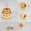 Leak-proof Copper Fitting 1/2" 3/4" 1'' Water for Tank Connector with Rubber Ring for Water Tower, Pool, Fish for Tank,