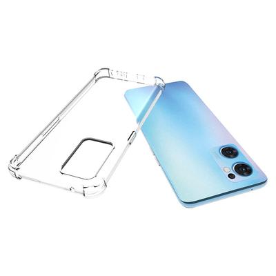 For Oppo Find X5 Lite/Reno7 5G (Global) Clear Phone Case Reinforced Corners Anti-Drop Phone TPU Cover