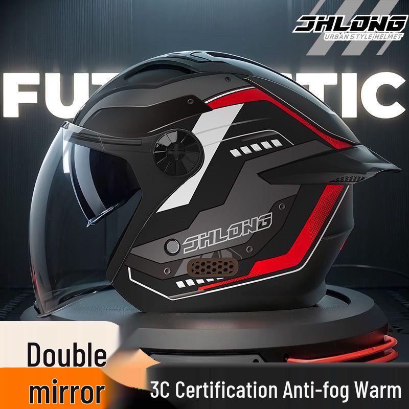 3C Certified Unisex Full Face Motorcycle Helmet - All-Season, Windproof, Sun Protection