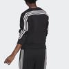 adidas Sweatshirt à col rond coupe ample avec trois bandes sur le côté pour femme Sweatshirt Noir GL0343