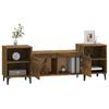 TV Cabinet Smoked Oak 160 x 35 x 55 cm Wood Based Panel