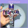 Beautiful Hand-painted Resin Cross Jesus Seven Blessings Holiday Ornament For Christmas