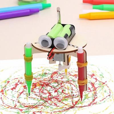 Diy Graffiti Robot Model Children'S Science Toy Making Vibration Graffiti Novel Educational Toy Manual Assembly Model Kit