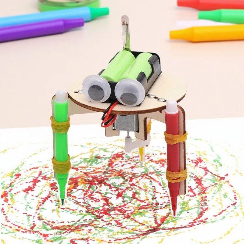 Graffiti Diy Robot Model Children'S Science Toy Making Vibration Graffiti Novel Educational Toy Manual Assembly Model Kit