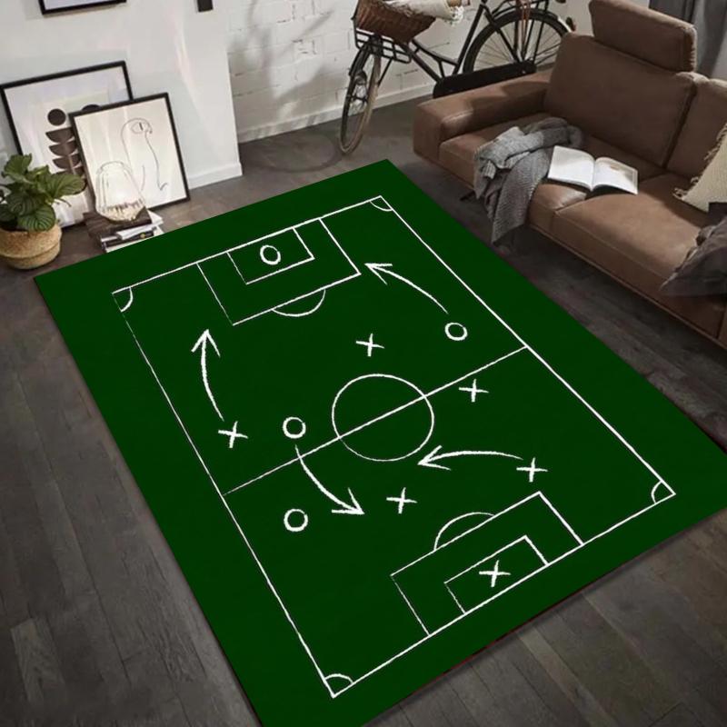 Basketball Tactical Playbook Area Rug Coach Strategy Floor Mat Carpet for Sports Room Home Decoration Living Room Bedroom Carpet