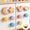 Lovely Wood Handle Wardrobes Handle Hardware Drawer Knobs Children Room Furniture Accessories Door Pulls