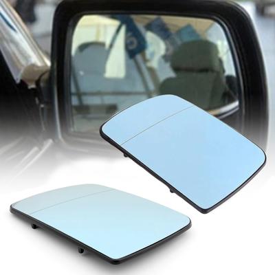 Blue Heated Left&Right Driver Side Wing Mirror Glass For BMW X5 E53 1998-2006