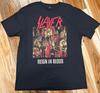 SLAYER BAND Reign In Blood Reprinted Unisex Black T Shirt Full Size S-5XL Unisex T-Shirt