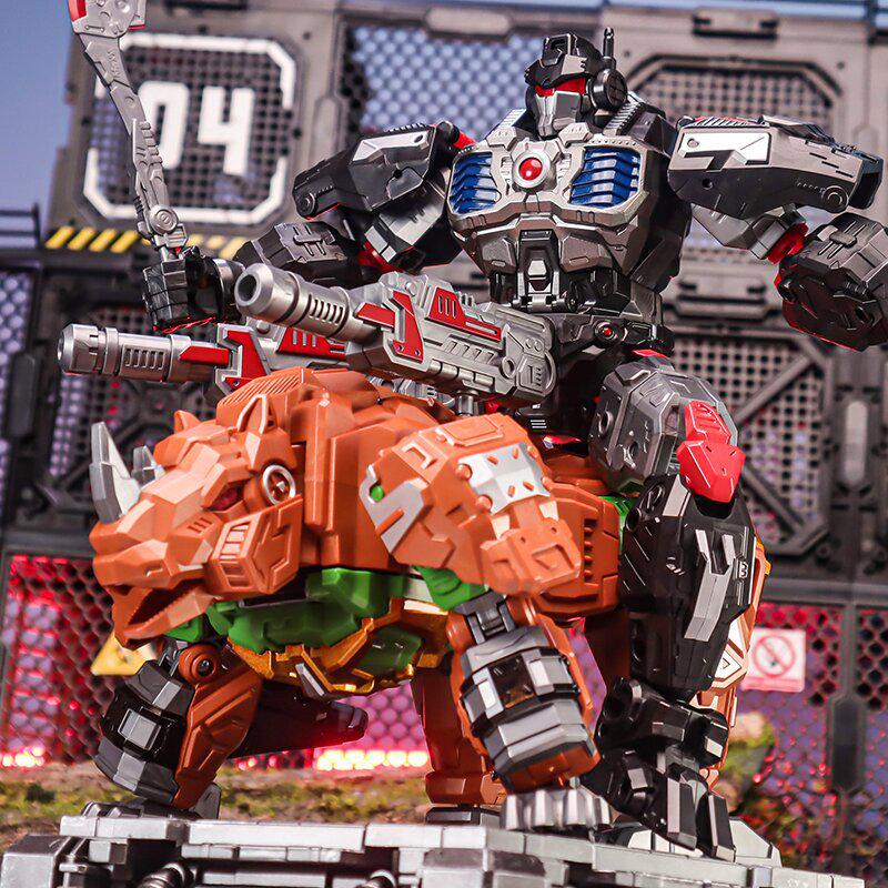 Transforming Toy: Captain Chimpanzee & Rhino Super Warrior Figure for Kids