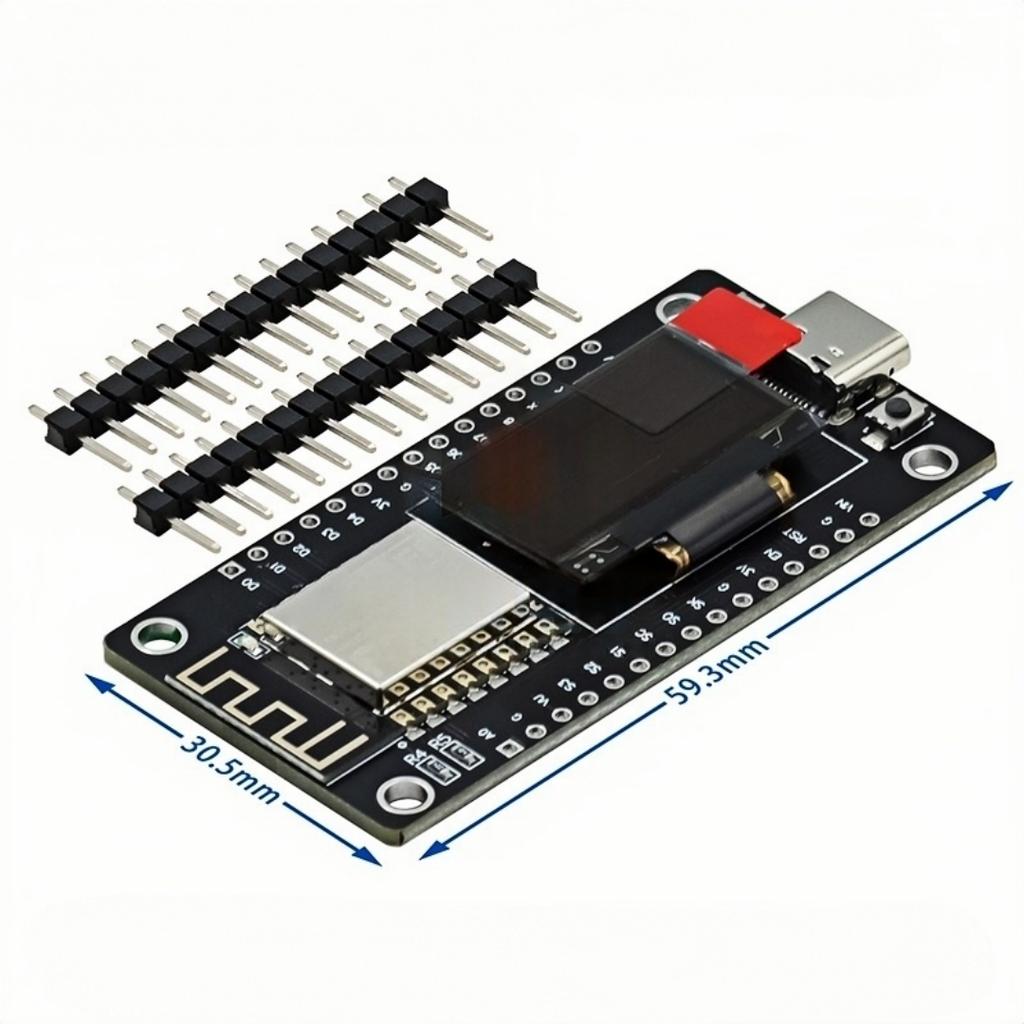 NodeMCU ESP8266 Development Board With 0.96 Inch OLED Display CH340G ESP-12F WiFi Module TYPE-C USB For Arduino/Micropython