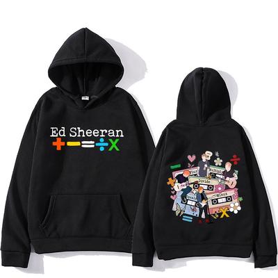 Ed Sheeran Turu 2024 Kapşonlu Çift Taraflı Baskılı Retro Hip Hop Sweatshirt Kapşonlu Polar Punk Giyim Sudaderas Yumuşak Kapşonlu