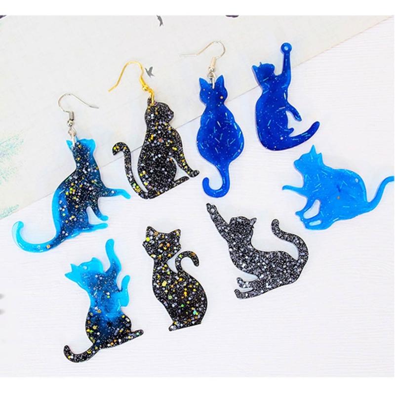 Crystal Resin Silicone Mold Geometric Animal Molds for Earrings Listing Jewelry Making Charm DIY Necklace Pendant Molds