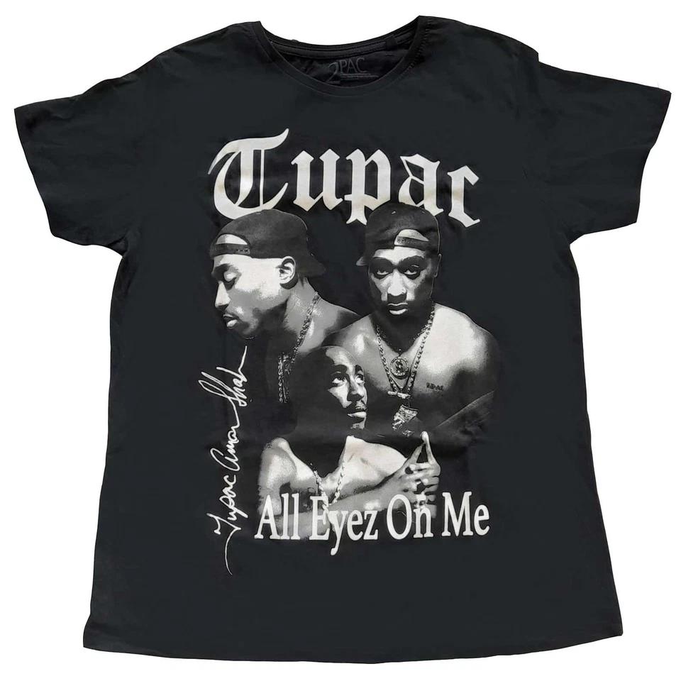 Tupac Ladies Slim Fit T-Shirt: All Eyez B&W OFFICIAL NEW