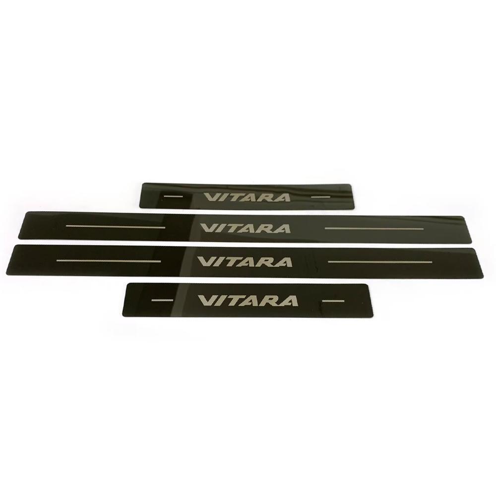 

Car Door Sill Threshold Pedal For Suzuki Vitara Auto Scuff Plate Protector Styling Trim Strip Stickers Accessories 2024 чорний
