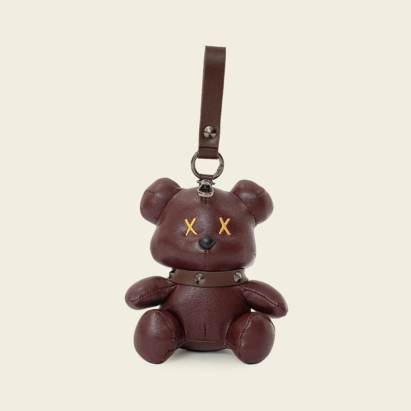 Leather Pony Keychain Cute Plush Animal Bag Charm For Kids And Teens