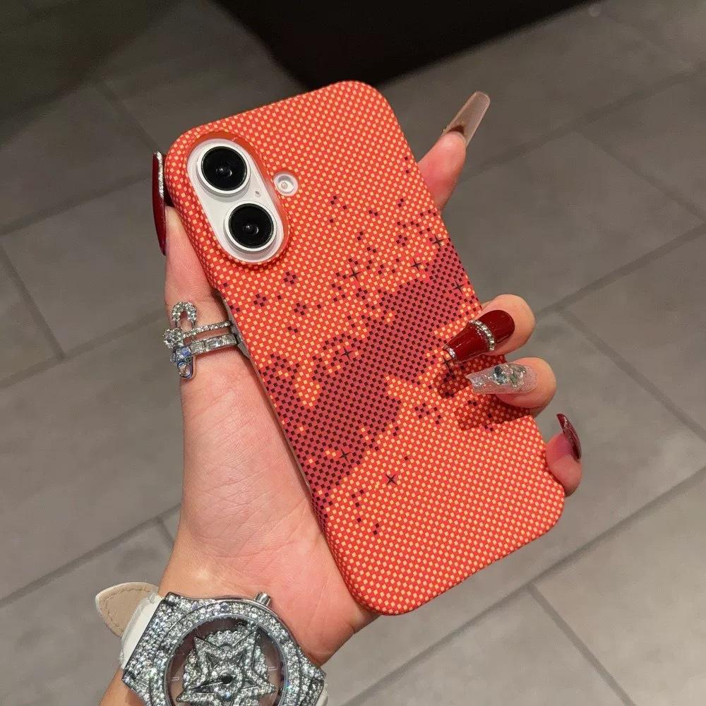Applicable To IPhone16promax Kevlar Carbon Fiber Textured Mobile Phone Case Apple 15 Skin Sense Anti Fall Protection Case